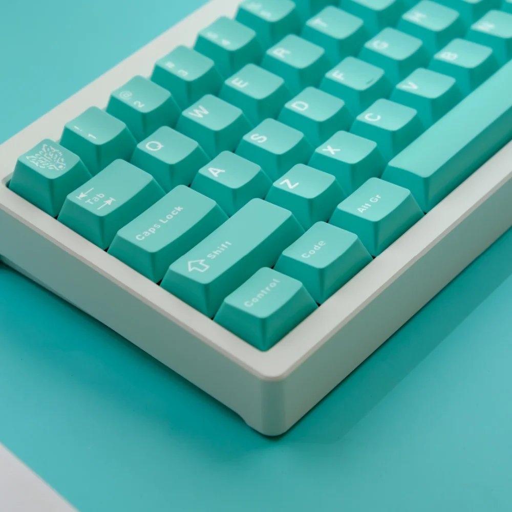 GMK+ Tiffany Blue Cherry Custom Keycaps Set - Xda Keycaps