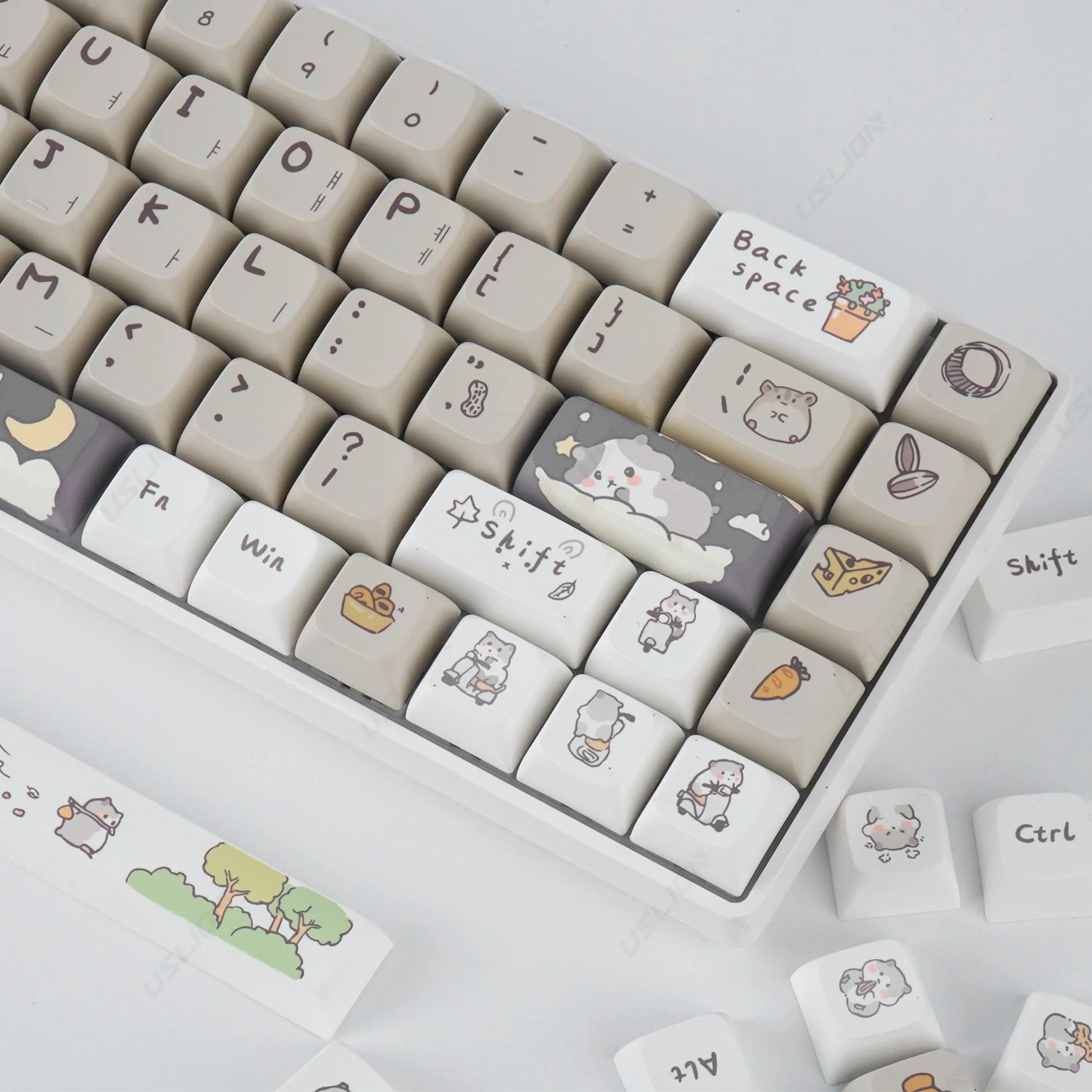 XDA+ Cartoon Hamster XDA Custom Keycaps Set - Xda Keycaps