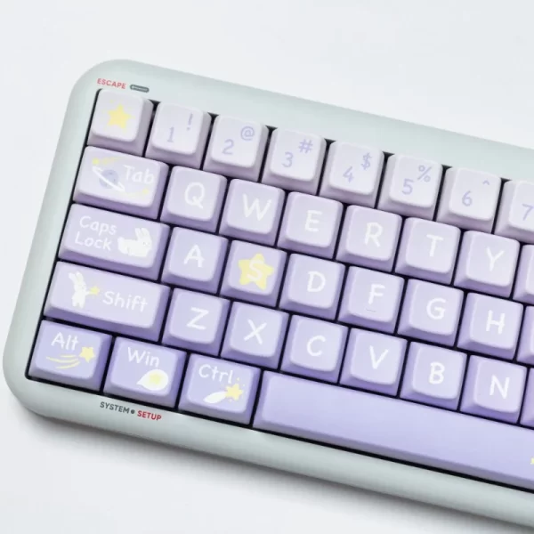 XDA+ Star Bunny Cherry Custom Keycap Set