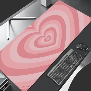 XDA+ Cute Hearths Pink Version Custom Desk Mat