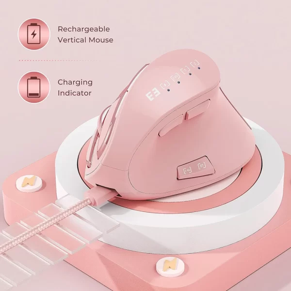 XDA+ Ergonomic Pink Gaming Mouse