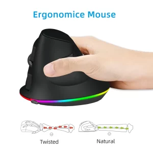 XDA+ Vertical Ergonomic Black Gaming Mouse