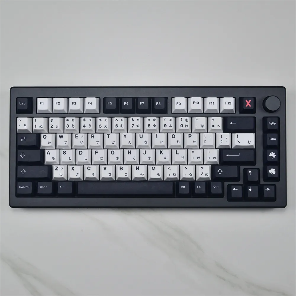 GMK Minimal Black N White Cherry Custom Keycaps Set