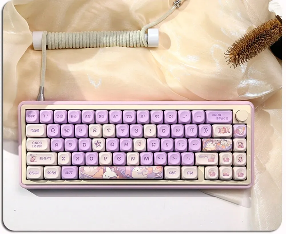 GMK+ Purple Rabbit MOA Custom Keycaps Set