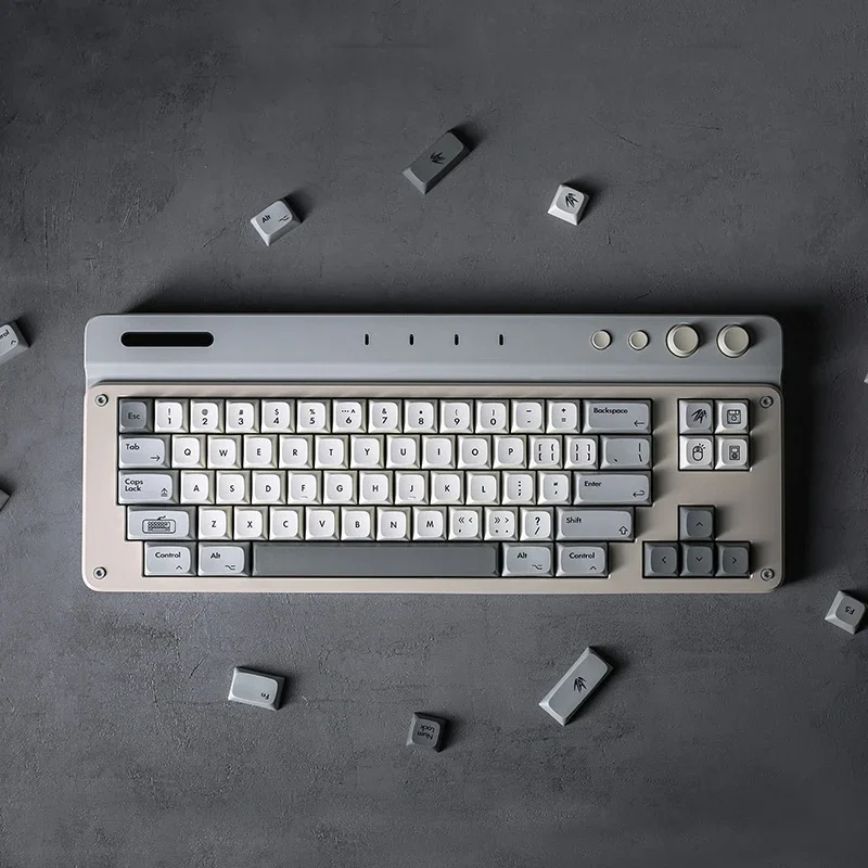 GMK+ Vintage Gray XDA Custom Keycaps Set